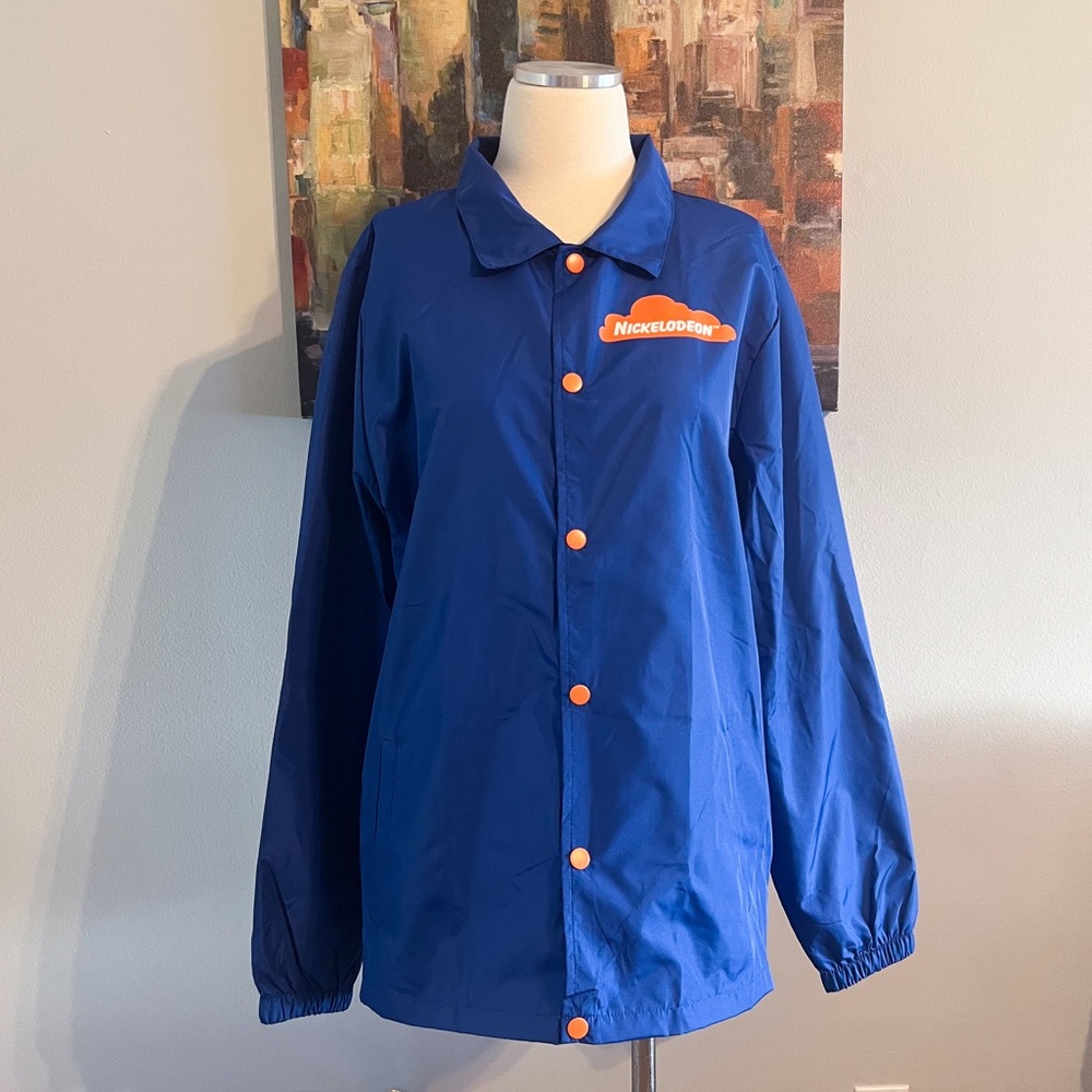 Never Worn NICKELODEON Nick Box Blue Windbreaker Rain Coat